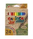 Carioca Joy Pack de 24 Rotuladores Punta Fina Eco Family - Tinta Superlavable - Punta Fina 2.8mm Bloqueada - Capuchon Ventilado 