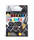 Carioca Metallic Pack de 8 Ceras Metalicas - Cuerpo Maxi Triangular - Colores Cubrientes para Superficies Oscuras - Faciles de L