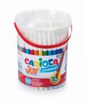 Carioca Joy Pack de 100 Rotuladores - Tinta Superlavable - Punta Fina 2.8mm y Bloqueada - Tapa Ventilada - Color Varios