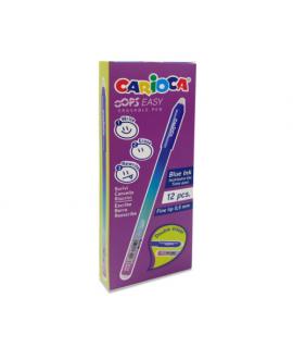 Carioca Oops Easy Pack de 12 Boligrafos Borrables - Tinta Termo Sensible - Cuerpo con Efecto Degradado - Punta de Ø 0.7mm - Dobl