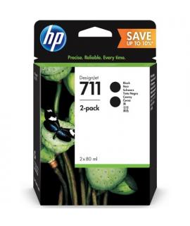 HP P2V31A Negro Pack de 2 Cartuchos de Tinta Original - 711