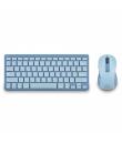 NGS Fantasy Pack Teclado Compacto Silencioso + Raton Silencioso 1600dpi 5 Botones - Conexion 2,4GHz, BT1 y BT2 - Color Azul