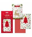 Dohe Caramelo Pack de 8 Tarjetas de Felicitacion Navideña con Sobre - 2 Modelos Distintos - Tamaño 12,2x23,5cm - Papel Offset - 