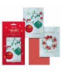 Dohe Adviento Pack de 8 Tarjetas de Felicitacion Navideña con Sobre - 2 Modelos Distintos - Tamaño 12,2x23,5cm - Papel Offset - 