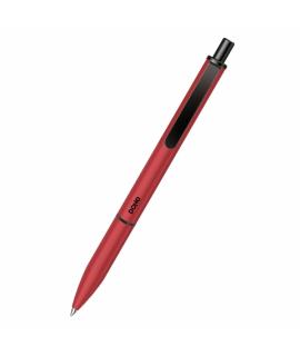 Dohe Elegance Pack de 4 Boligrafos - Punta Fina de 0,5mm - Fabricados en Aluminio - Tacto Soft - Color Burdeos