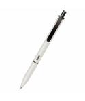 Dohe Elegance Pack de 4 Boligrafos - Punta Fina de 0,5mm - Fabricados en Aluminio - Tacto Soft - Color Blanco