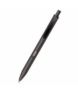 Dohe Elegance Pack de 4 Boligrafos - Punta Fina de 0,5mm - Fabricados en Aluminio - Tacto Soft - Color Negro