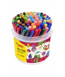 Jovi Bote 96 Rotuladores - Amplia Variedad de Tonos - Tinta de Gran Fijacion - Punta Resistente - Capuchon Ventilado - Grip Tria