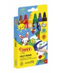 Jovi Felt Pens Estuche de 6 Rotuladores Jumbo - Tinta de Gran Fijacion - Punta Resistente - Grip Ergonomico - Capuchon Ventilado
