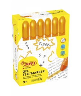 Jovi Gel Textmarker Marcadores de Texto - Gel en Seco - Colores Fluorescentes - con Ascensor - No Traspasan - Secado Rapido - No
