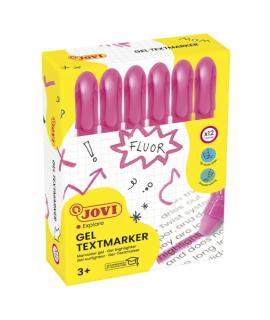 Jovi Gel Textmarker Marcadores de Texto - Gel en Seco - Colores Fluorescentes - No Necesitan Punta - No Traspasan - Secado Rapid