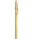Bic Cristal Shine Boligrafo de Bola - Punta Media de 1.0mm - Tinta con Base de Aceite - Elegante Cuerpo Dorado - Color Azul