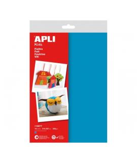 Apli Pack de 10 Hojas de Fieltro A4 - 40% Lana Natural - Grosor 250gr - Resistente y Suave - Facil de Marcar, Cortar y Pegar - C