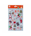 Apli Bolsa con 27 Pegatinas Navideñas Ho Ho Ho - Adhesivo Permanente - Motivos Navideños - Ideal para Decorar Regalos y Tarjetas