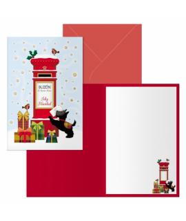 Dohe Buzon Pack de 6 Tarjetas de Felicitacion Navideña con Sobre - Tamaño Cerrada 11.5x17cm, Abierta 23x17cm - Papel Offset - Im
