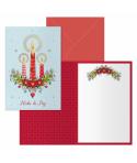 Dohe Candel Pack de 6 Tarjetas de Felicitacion Navideña con Sobre - Tamaño Cerrada 11.5x17cm, Abierta 23x17cm - Papel Offset - I
