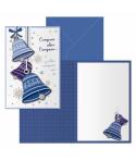 Dohe Campanas Pack de 6 Tarjetas de Felicitacion Navideña con Sobre - Tamaño Cerrada 11.5x17cm, Abierta 23x17cm - Papel Offset -