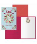 Dohe Poppy Pack de 6 Tarjetas de Felicitacion Navideña con Sobre - Tamaño Cerrada 11.5x17cm, Abierta 23x17cm - Papel Offset - Im