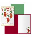 Dohe Calcetines Pack de 6 Tarjetas de Felicitacion Navideña con Sobre - Tamaño Cerrada 11.5x17cm, Abierta 23x17cm - Papel Offset