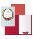 Dohe Holly Pack de 6 Tarjetas de Felicitacion Navideña con Sobre - Tamaño Cerrada 11.5x17cm, Abierta 23x17cm - Papel Offset - Im