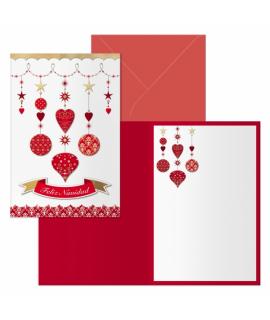 Dohe Carrusel Pack de 6 Tarjetas de Felicitacion Navideña con Sobre - Tamaño Cerrada 11.5x17cm, Abierta 23x17cm - Papel Offset -