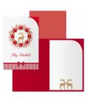 Dohe Saami Pack de 6 Tarjetas de Felicitacion Navideña con Sobre - Tamaño Cerrada 11.5x17cm, Abierta 23x17cm - Papel Offset - Im