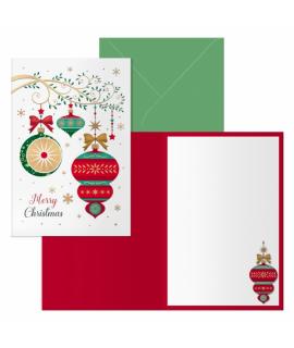 Dohe Cascabel Pack de 6 Tarjetas de Felicitacion Navideña con Sobre - Tamaño Cerrada 11.5x17cm, Abierta 23x17cm - Papel Offset -