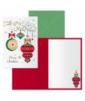 Dohe Cascabel Pack de 6 Tarjetas de Felicitacion Navideña con Sobre - Tamaño Cerrada 11.5x17cm, Abierta 23x17cm - Papel Offset -