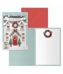 Dohe Paz Pack de 6 Tarjetas de Felicitacion Navideña con Sobre - Tamaño Cerrada 11.5x17cm, Abierta 23x17cm - Papel Offset - Impr