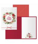 Dohe Deseos Pack de 6 Tarjetas de Felicitacion Navideña con Sobre - Tamaño Cerrada 11.5x17cm, Abierta 23x17cm - Papel Offset - I
