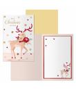 Dohe Nara Pack de 6 Tarjetas de Felicitacion Navideña con Sobre - Tamaño Cerrada 11.5x17cm, Abierta 23x17cm - Papel Offset - Imp