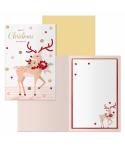 Dohe Nara Pack de 6 Tarjetas de Felicitacion Navideña con Sobre - Tamaño Cerrada 11.5x17cm, Abierta 23x17cm - Papel Offset - Imp