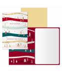 Dohe Grove Pack de 6 Tarjetas de Felicitacion Navideña con Sobre - Tamaño Cerrada 11.5x17cm, Abierta 23x17cm - Papel Offset - Im