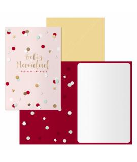 Dohe Copos Pack de 6 Tarjetas de Felicitacion Navideña con Sobre - Tamaño Cerrada 11.5x17cm, Abierta 23x17cm - Papel Offset - Im