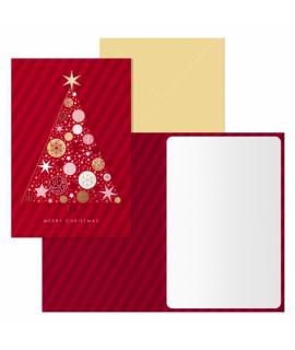 Dohe Abeto Pack de 6 Tarjetas de Felicitacion Navideña con Sobre - Tamaño Cerrada 11.5x17cm, Abierta 23x17cm - Papel Offset - Im