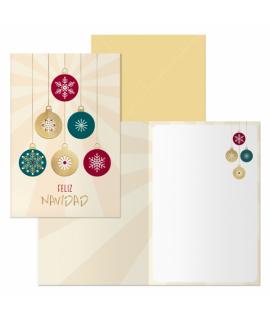 Dohe Balls Pack de 6 Tarjetas de Felicitacion Navideña con Sobre - Tamaño Cerrada 11.5x17cm, Abierta 23x17cm - Papel Offset - Im