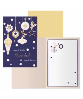 Dohe Jingle Pack de 6 Tarjetas de Felicitacion Navideña con Sobre - Tamaño Cerrada 11.5x17cm, Abierta 23x17cm - Papel Offset - I