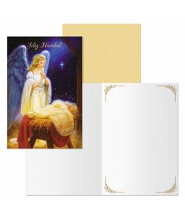 Dohe Angel Pack de 6 Tarjetas de Felicitacion Navideña con Sobre - Tamaño Cerrada 11.5x17cm, Abierta 23x17cm - Papel Offset - Im