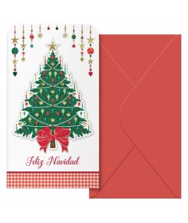 Dohe Dream Pack de 6 Tarjetas/Billeteros de Felicitacion Navideña con Sobre - Tamaño 9x16cm - Papel Offset - Impresas a todo Col