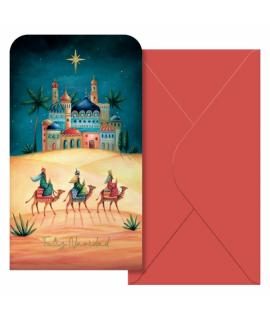 Dohe Oriente Pack de 6 Tarjetas/Billeteros de Felicitacion Navideña con Sobre - Tamaño 9x16cm - Papel Offset - Impresas a todo C