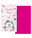 Dohe Wedding Pack de 6 Tarjetas/Billeteros de Felicitacion de Boda con Sobre - Tamaño 9x16cm - Papel Offset - Impresas a todo Co
