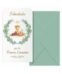 Dohe Caliz Pack de 6 Tarjetas/Billeteros de Felicitacion de Comunion con Sobre - Tamaño 9x16cm - Papel Offset - Impresas a todo 