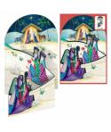 Dohe Estrella de Oriente Pack de 6 Tarjetas Desplegables de Felicitacion Navideña con Sobre - Impresas a todo Color