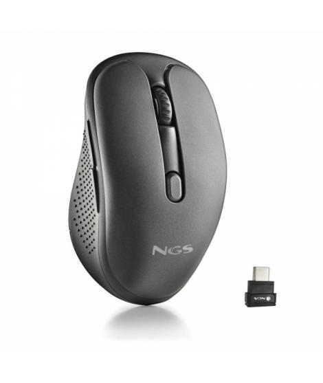 NGS Evo Jot Raton Inalambrico 1600dpi - Conexiones: 2.4 GHz USB-C + Bluetooth 5.1 + Bluetooth 5.1 - 5 Botones - Uso Diestro - Co