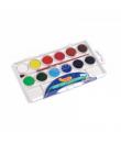 Jovi Pack de 12 Acuarelas en Pastilla + Pincel - Brillantes - Facilmente Mezclables - Colores Surtidos