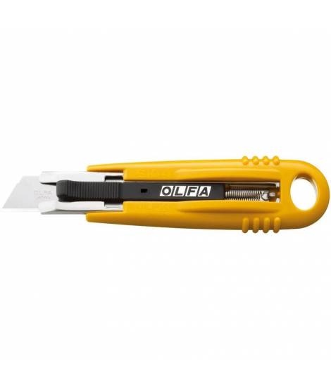 Olfa SK-4 Cuchilla de Seguridad Autoretractil Semiautomatica - Canal de Acero Inoxidable - Maxima Seguridad - Uso Ambidiestro