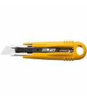 Olfa SK-4 Cuchilla de Seguridad Autoretractil Semiautomatica - Canal de Acero Inoxidable - Maxima Seguridad - Uso Ambidiestro