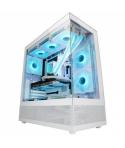 Mars Gaming MC-SET Caja Semitorre Gaming - Doble Cristal Templado - AirTech Mesh - Doble Camara - Soporte Refrigeracion Liquida 