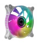 Mars Gaming MF-3D Ventilador ARGB - Efecto Espejo Infinito 3D - Iluminacion 360° - Compatible con Controladores ARGB - Color Bla