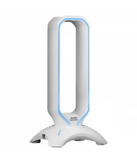 Mars Gaming MHHX Soporte Auriculares - Iluminacion RGB Flow - 2 Puertos USB 2.0 - Color Blanco